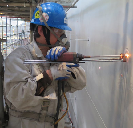 Panel studbolt welding